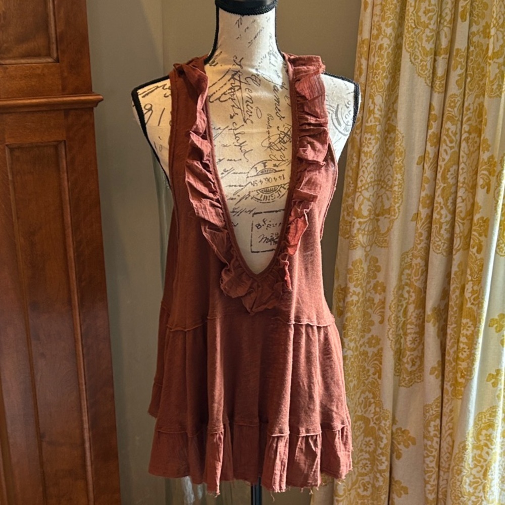 Free People Sleeveless Ruffle Top